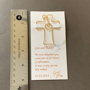 Personalized Confirmation Gifts, Favors for Communion and Confirmation, Religious Gifts, Cross Bookmarks image 9