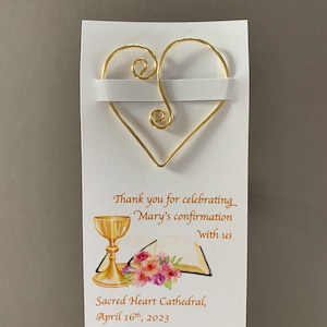 Personalized Confirmation Gifts, Favors for Communion and Confirmation, Religious Gifts, Cross Bookmarks image 7