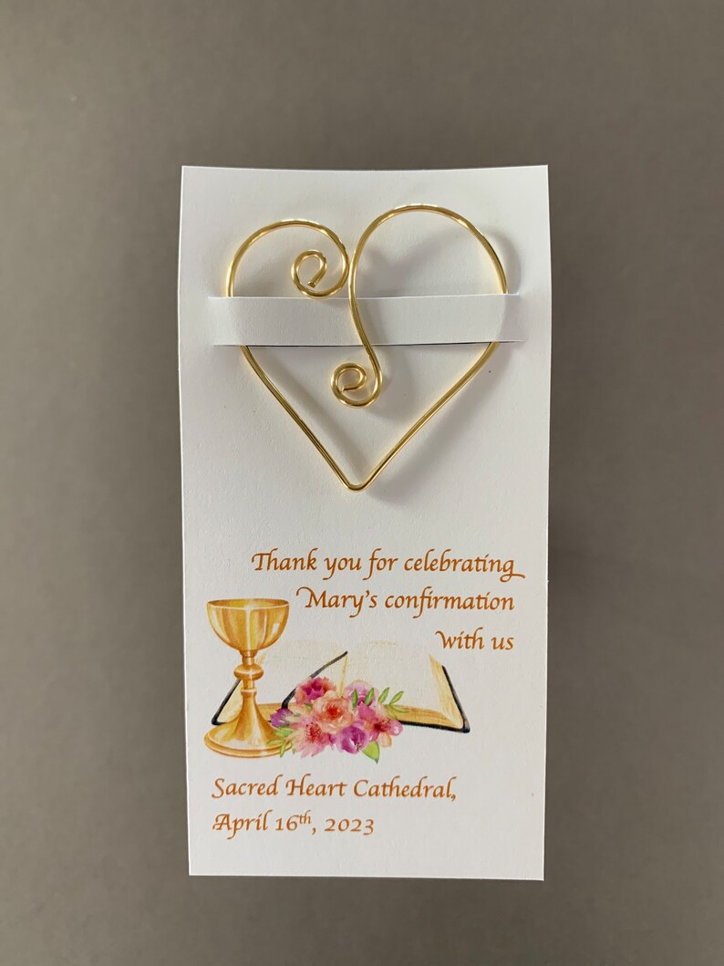 Personalized Confirmation Gifts, Favors for Communion and Confirmation, Religious Gifts, Cross Bookmarks image 7