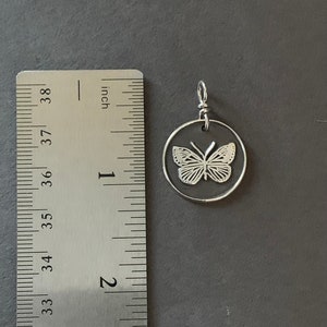 Butterfly Necklace, Sterling Silver Butterfly Charm, Spirit Animal, Vintage Finish, Boho Jewelry image 9