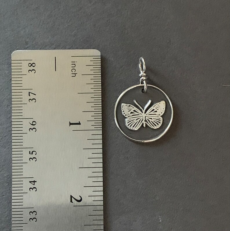 Butterfly Necklace, Sterling Silver Butterfly Charm, Spirit Animal, Vintage Finish, Boho Jewelry image 9