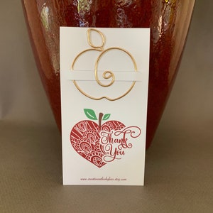 Apple Thank You Gift, Teacher Appreciation Gift, Apple Bookmark, Favorite Teacher Present, Perfect Teacher Gift for 2025!