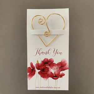 Heartfelt Gratitude: Metal Thank You Bookmark & Card Small Token of Appreciation image 1