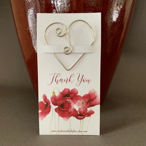 Heartfelt Gratitude: Metal Thank You Bookmark & Card Small Token of Appreciation image 6