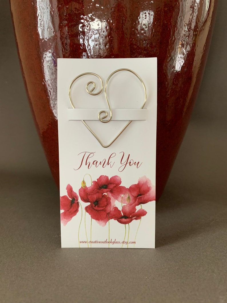 Heartfelt Gratitude: Metal Thank You Bookmark & Card Small Token of Appreciation image 6