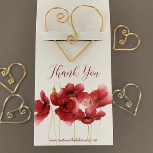 Heartfelt Gratitude: Metal Thank You Bookmark & Card Small Token of Appreciation image 4