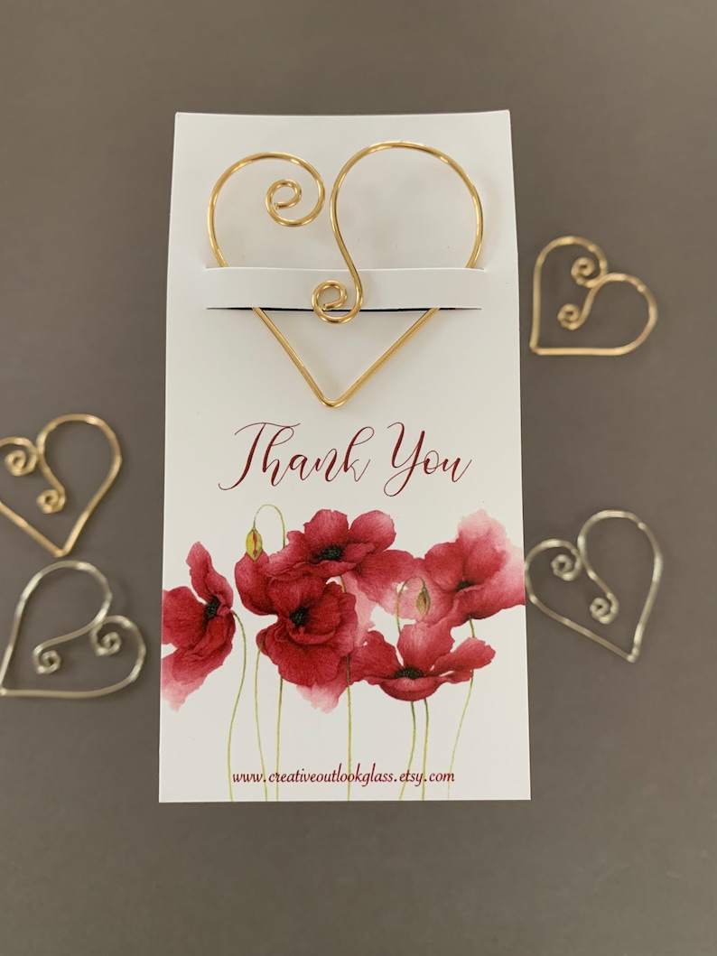 Heartfelt Gratitude: Metal Thank You Bookmark & Card Small Token of Appreciation image 4