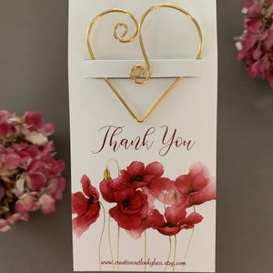 Heartfelt Gratitude: Metal Thank You Bookmark & Card Small Token of Appreciation image 2