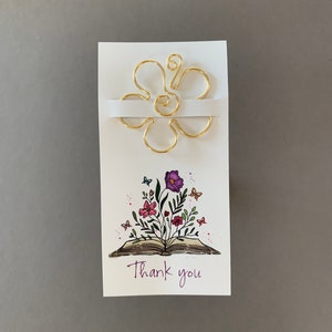 Cadeau de remerciement, carte de remerciement, marque-page en métal, petit signe de reconnaissance, marque-page coeur, cadeau de gratitude