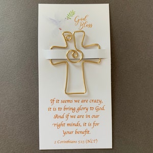 Personalized Confirmation Gifts, Favors for Communion and Confirmation, Religious Gifts, Cross Bookmarks image 3