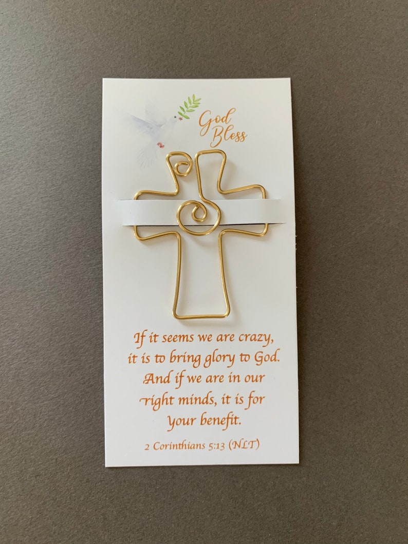 Personalized Confirmation Gifts, Favors for Communion and Confirmation, Religious Gifts, Cross Bookmarks image 3