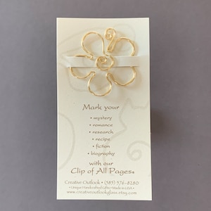 Flower Bookmark, Teacher Gift, Wedding Favor, Metal Bookmark, Book Lover, Librarian Gift, Graduation Gift, Shower Favor, Handcrafted,