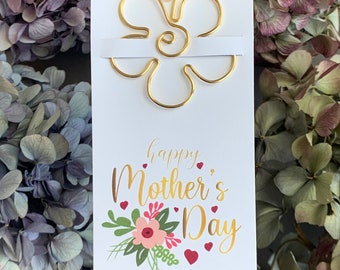 Mother's Day Bookmark, Unique Happy Mother's Day Gift, Card for Mom, Booklover Gift, Special Keepsake for Mom