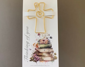 Thinking of You Gift, Handcrafted Bookmark, Thoughtful Card,  Ideal Gift for Book Lovers, Appreciation Gift, Gratitude, Thank You Card