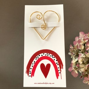Segnalibro cuore arcobaleno, segnalibri in metallo, regalo per gli insegnanti, regalo per gli amanti dei libri, pensando a te, regalo del club del libro, apprezzamento degli insegnanti