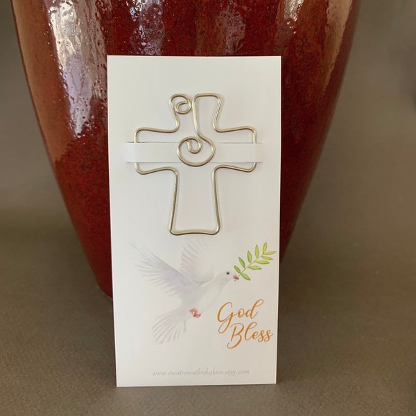 Religious Bookmark, Confirmation Gift, Cross Bookmark, Pastor Gift, Inexpensive Teacher Gift, Communion, Book Club, Handmade, Free Shipping