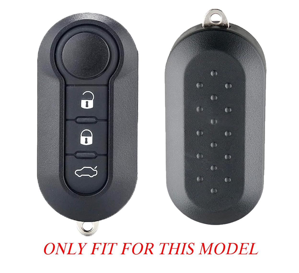 Autoschlüssel-Hülle Aus TPU Für Fiat & Lancia – 3-Button Design, Passgenau, In Rot Oder Blau
