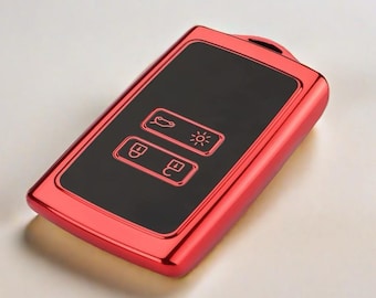 Étui pour clés de voiture, étui souple en TPU Protection complète pour Renualt 4 boutons porte-clés de voiture Clio Megane Koleos Kadjar Talisman Captur Espace Dacia Duster