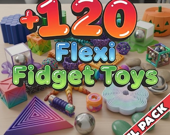 120+ Flexi Fidget Toys STL Pack - 3D Printer Files Bundle