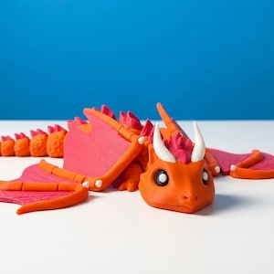 100+ Flexi Dragon STL Bundle | Articulated Dragon 3D Print Files | Flexi Dragons STL Pack | Printable Fidget Dragon image 10
