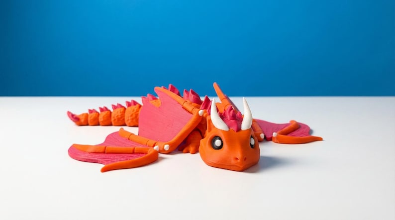 100+ Flexi Dragon STL Bundle | Articulated Dragon 3D Print Files | Flexi Dragons STL Pack | Printable Fidget Dragon image 10