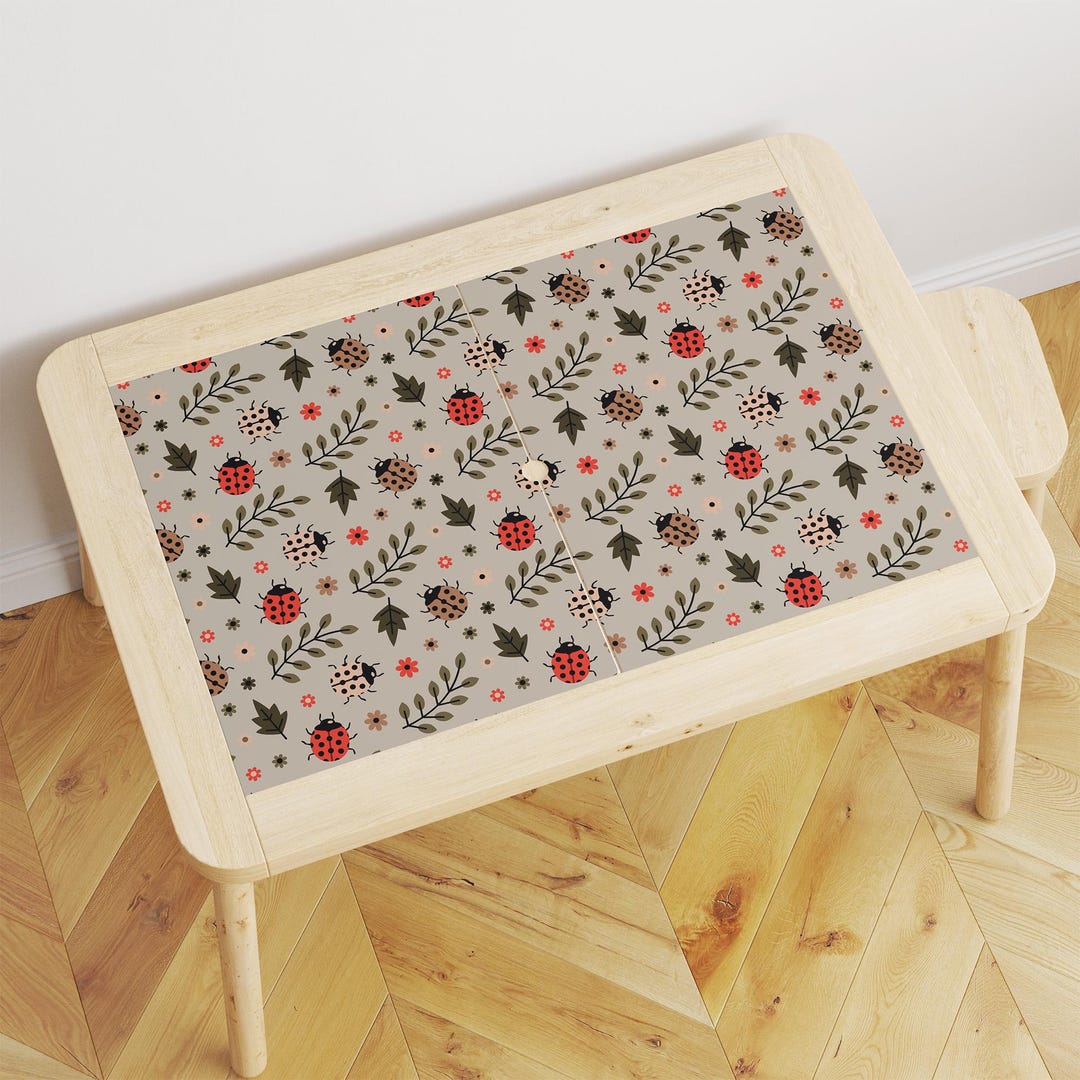 Table Sticker Beige IKEA Flisat Table Sticker, Ladybird Decal, IKEA Room Decor ...