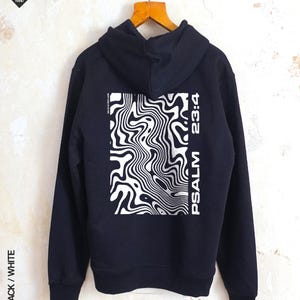 Psalm 23 Karte Hoodie | Bibelvers | Schrift Hoodie | Christliche Unisex-Kleidung | Christliche Schrift Geschenk | Anbetung Hoodie | Psalmkunst