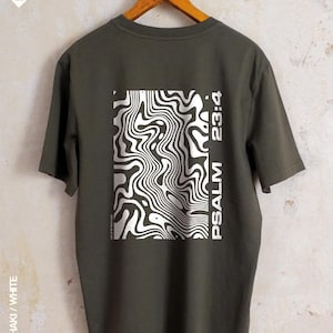 Psalm 23 Tal Karte Shirt | Bibel Druck | Schriftkunst | Christliche unisex | Christliche Schrift Geschenk | Anbetung t-Shirt | Psalmkunst