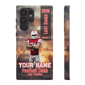 Personalized Football Phone Case, Customizable Football Phone Cover, Sports Team Gift, Game Day Accessory, Sports Fan Gift, iPhone, Samsung