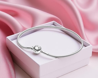 Silber Essenz dünne Armband Silber Schlange Minimalist Armband Charm Armband alle Charms passt Armband Minimalist Armband 18-19-20 cm Länge