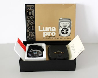 Gossen Luna Pro System Exposure Light Meter, Complete in Box, Vintage 1970s