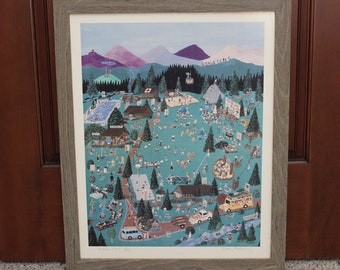 Sonny Salsbury Signed Print Ltd Ed 3/200 Summer On The Meadow, Camp Ghormley Meadows Naches WA Retreat Center