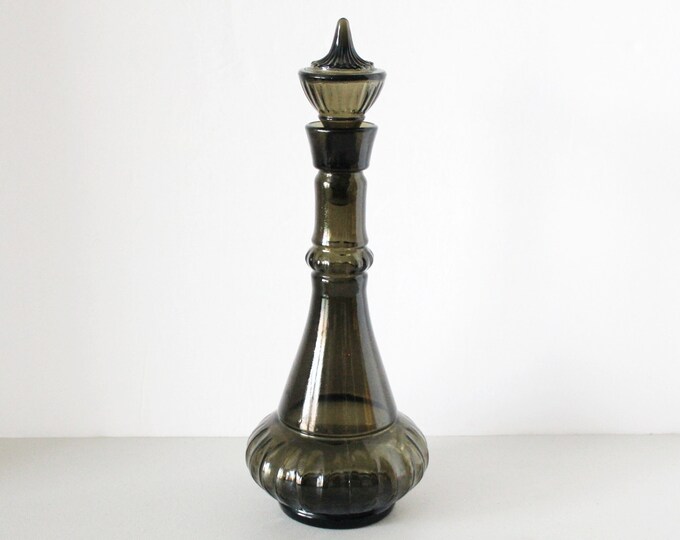 Jim Beam Genie Bottle Decanter 1964 Smoke Green Vintage I Etsy