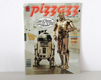 Pizzazz October 1977  1st Issue No. 1, Star Wars R2-D2 C-3PO Cover, Marvel Comics Magazine