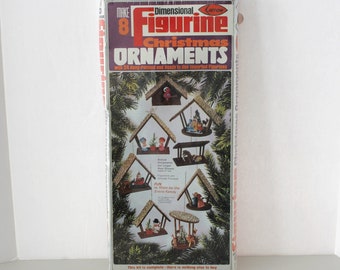 Arrow 3D Christmas Figurine Ornaments Making Kit 1974 NOS Sealed Box, Craft