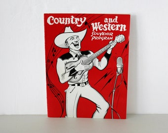 1956 Country and Western Souvenir Program, Tour, Grand Ole Opry, Ozark, Picture Album, Elvis Presley, Johnny Cash