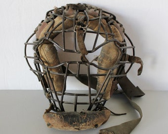 1920s Baseball Catcher's Mask, Spider, Metal, Antique Sports Equipment Face Mask