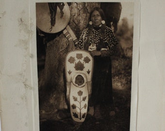 Edward Curtis Photogravure Photograph Original Flathead Mother, Native American