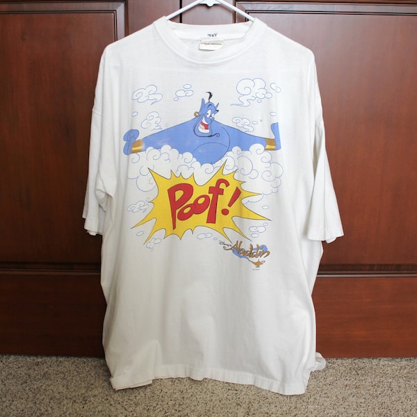 Camiseta Stanley Desantis Disney Aladdin 1990s, Genie Poof
