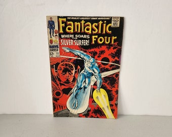 Fantastic Four Where Soars The Silver Surfer #72 March 1968 Marvel Comic Book,