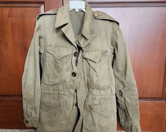 WWII 1944-1945 M-43 Military Field Jacket, Vintage M43