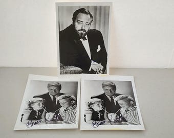 Family Affair Lot of 3 Signed Photos Brian Keith Sebastian Cabot