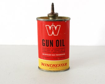 Winchester Gun Oil Tin 3 oz Stand Alone W 1930s