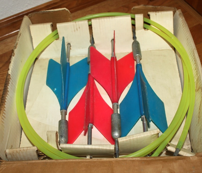 Vintage Lawn Darts Game Hasbro Javelin in Box 4 Darts 2 Target Etsy