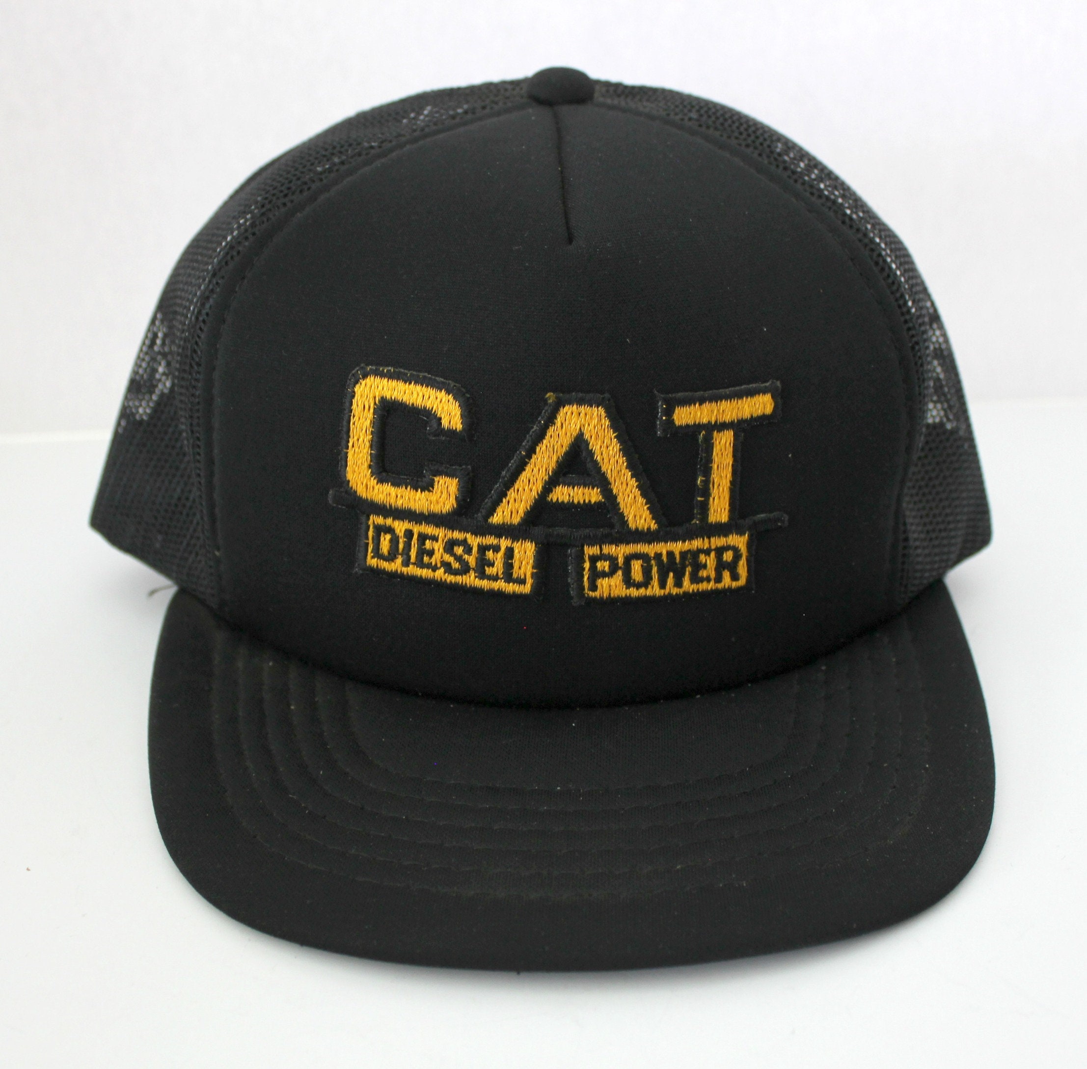 Vintage Cat Caterpillar Diesel Power Mesh Trucker Cap, Adjustable Snap