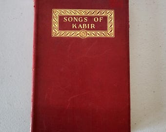 Songs Of Kabir HC Book Rabindranath Tagore 1915 Leather Bound