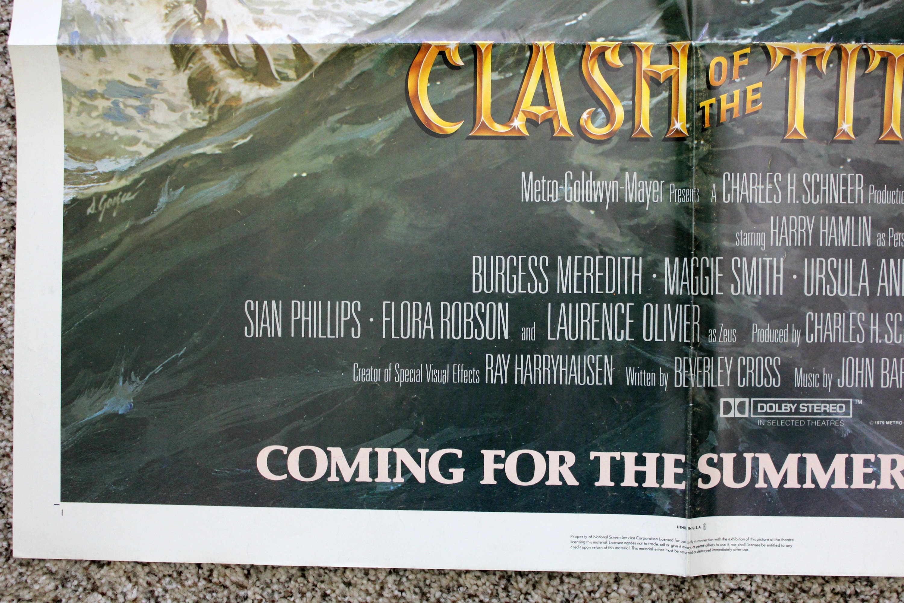 Clash of the Titans Original 1981 U.S. One Sheet Movie Poster