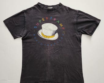 1983 Supertramp World Tour T Shirt Size M Medium