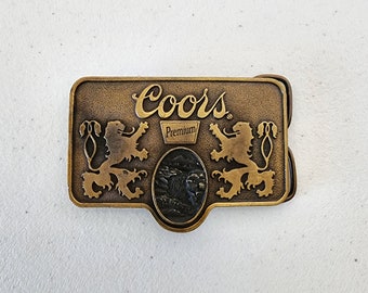 Coors Belt Buckle, Vintage 1970s, Beer