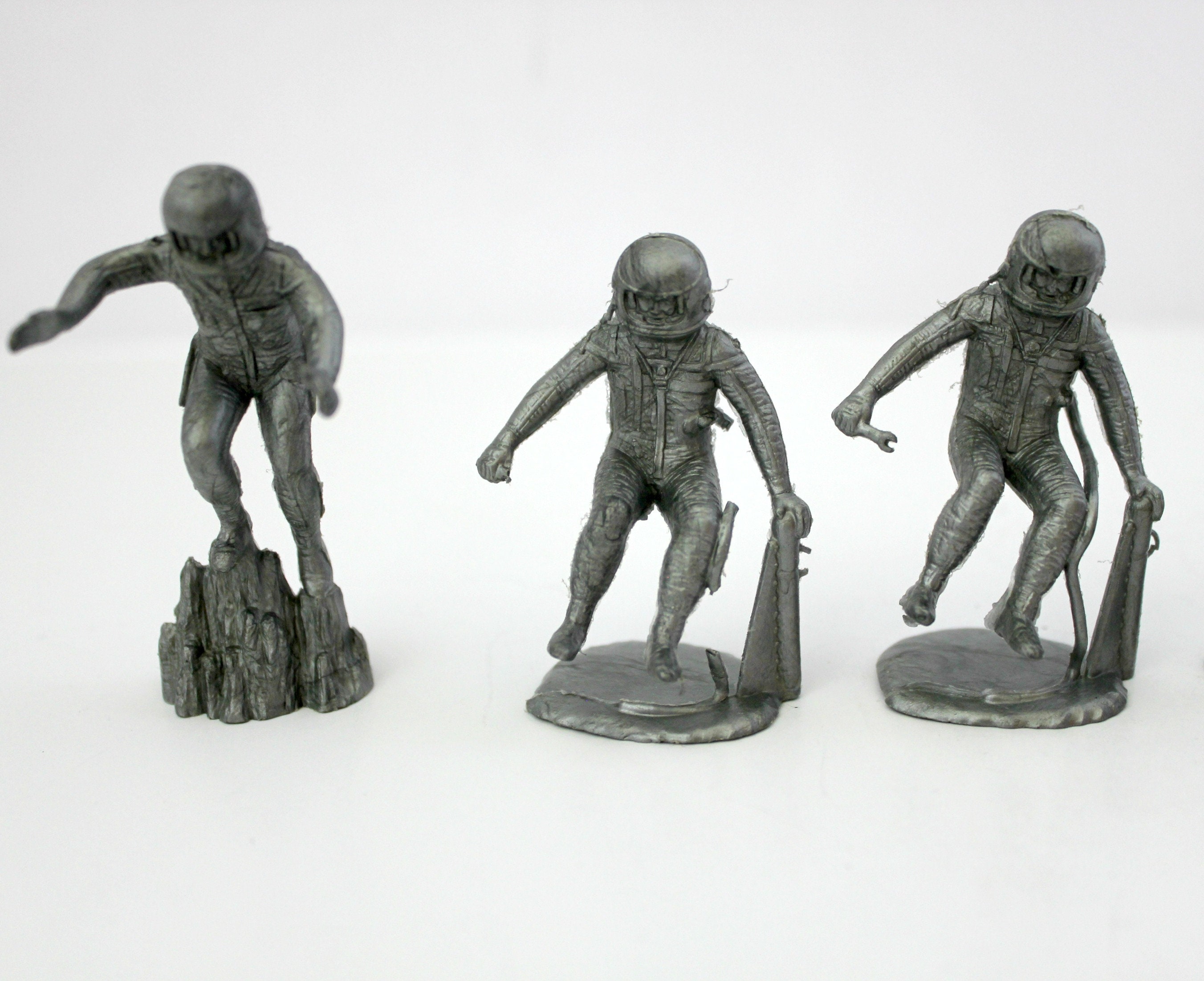 Lot Marx Space Playset Plastic Toys, Operation Moon Base, Vintage